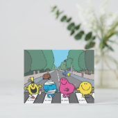 de heer Mannen Abbey Road Walkers Briefkaart (Staand voorkant)