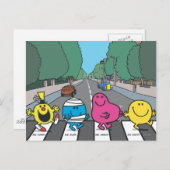 de heer Mannen Abbey Road Walkers Briefkaart (Voorkant / Achterkant)