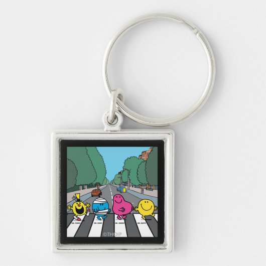 de heer Mannen Abbey Road Walkers Sleutelhanger (Voorkant)