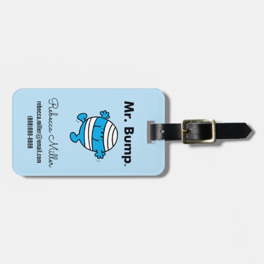 de heer Mannen | De heer Bump is een Clutz Bagagelabel (Voorkant horizontaal)