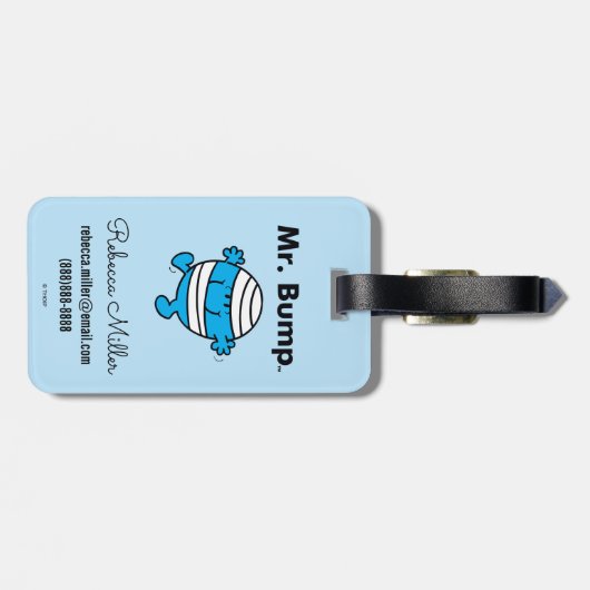 de heer Mannen | De heer Bump is een Clutz Bagagelabel (Achterkant horizontaal)