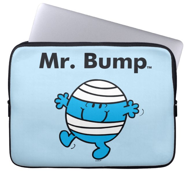 de heer Mannen | De heer Bump is een Clutz Laptop Sleeve (Voorkant)