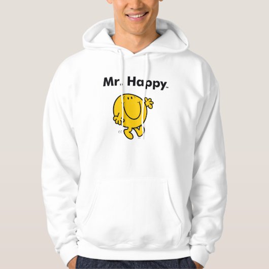 de heer Mannen | De heer Happy is altijd blij Hoodie (Voorkant)