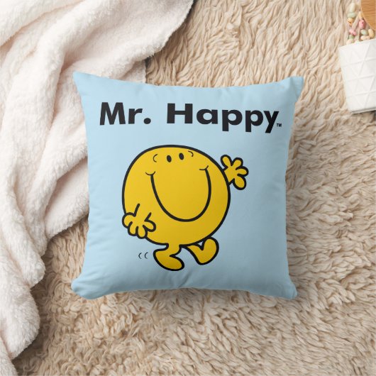 de heer Mannen | De heer Happy is altijd blij Kussen (Deken)