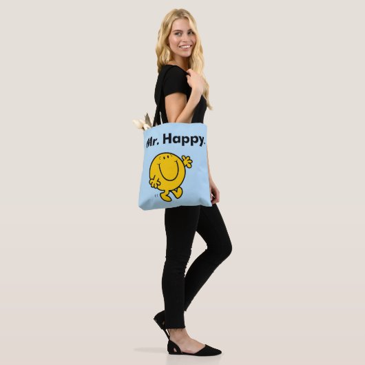 de heer Mannen | De heer Happy is altijd blij Tote Bag (Op model)