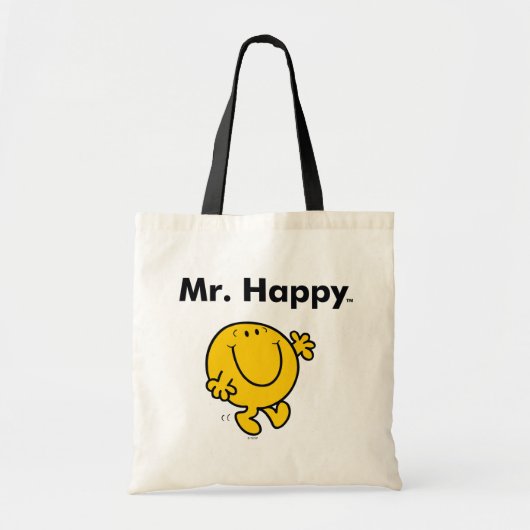 de heer Mannen | De heer Happy is altijd blij Tote Bag (Voorkant)