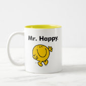 de heer Mannen | De heer Happy is altijd blij Tweekleurige Koffiemok (Links)