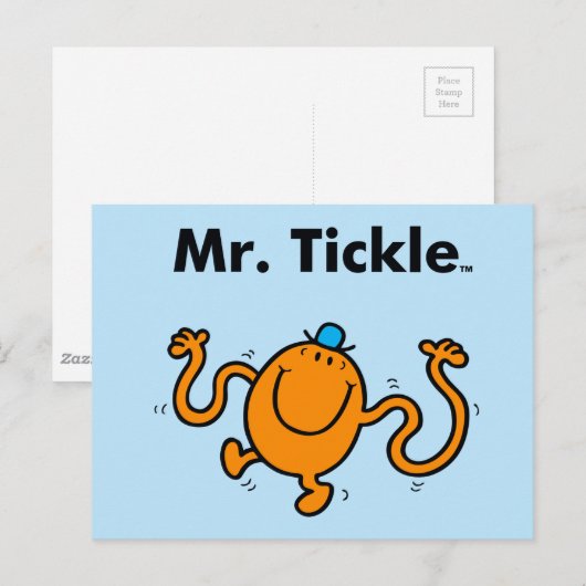 de heer Mannen | de heer Tickle Will Tickle Briefkaart (Voorkant / Achterkant)