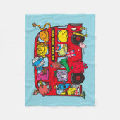 De heer Mannen & Miss Crowded Bus Fleece Deken (Voorkant)