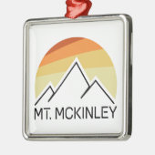 De heer McKinley Alaska Retro Metalen Ornament (Links)
