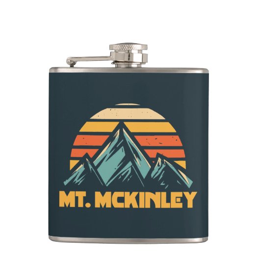 De heer McKinley Alaska Retro Turquoise Heupfles (Voorkant)