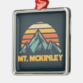 De heer McKinley Alaska Retro Turquoise Metalen Ornament (Links)