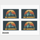De heer McKinley Alaska Retro Turquoise Rechthoekige Sticker (Vel)