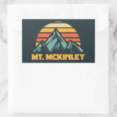 De heer McKinley Alaska Retro Turquoise Rechthoekige Sticker (Tas)