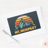 De heer McKinley Alaska Retro Turquoise Rechthoekige Sticker (Envelop)