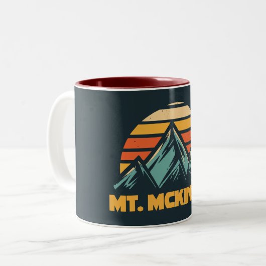 De heer McKinley Alaska Retro Turquoise Tweekleurige Koffiemok (Voorkant links)