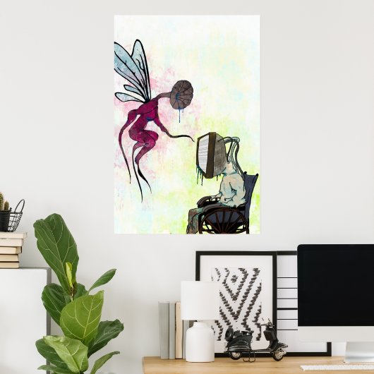 de heer Media en de Propaganda Pixie Poster (Thuiskantoor)