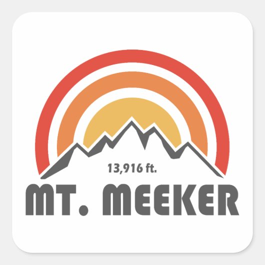 De heer Meeker Colorado Vierkante Sticker (Voorkant)