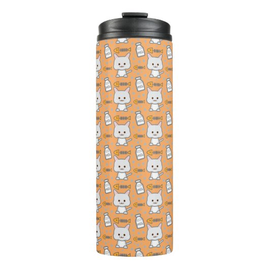 De heer meow meow kat thermosbeker (Voorkant)