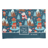 De heer & mevrouw Achternaam laat het sneeuwblauw- Kussensloop (Voorkant-Rechts)