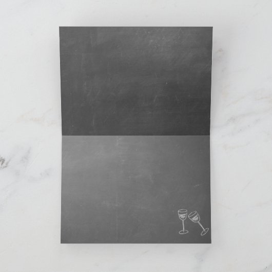 De heer & mevrouw Chalk Heart Kaart (Binnen)