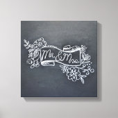 de heer & mevrouw chalkboard art canvas afdruk (Voorkant)