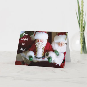 DE HEER/MEVROUW CLAUS ZEGT DAT ZIJ EEN ZEER SPECIA FEESTDAGEN KAART