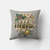 De heer & mevrouw eerste Kerstmis Kussen (Achterkant)