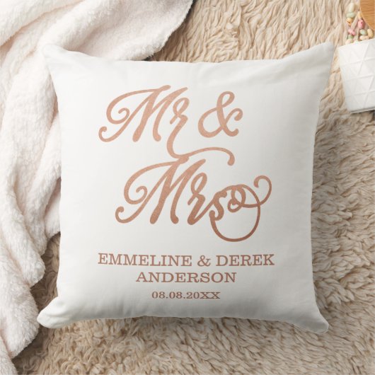 de heer & mevrouw Faux Copper | Aangepaste namen e Kussen (Deken)