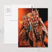DE HEER & MEVROUW GARGOYLE BRIEFKAART (Voorkant / Achterkant)
