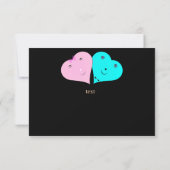 de heer & mevrouw hearts bedankkaart (Achterkant)