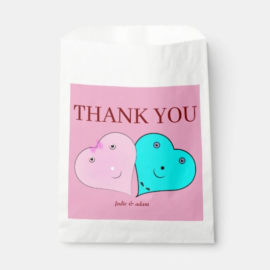 de heer & mevrouw hearts bedankzakje (Voorkant)
