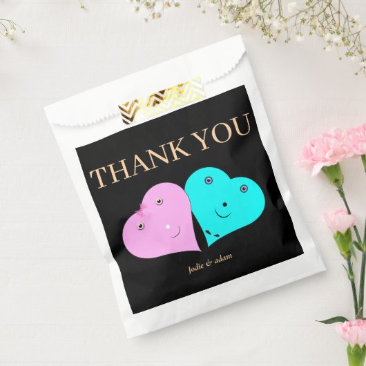 de heer & mevrouw hearts bedankzakje (Gezegeld)