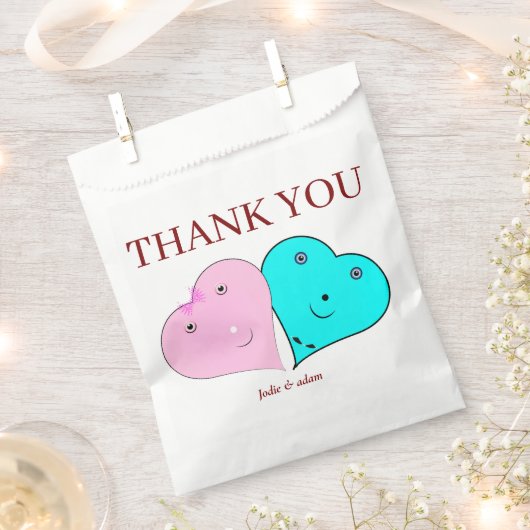 de heer & mevrouw hearts bedankzakje (Geknipt)