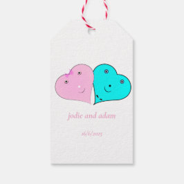 de heer & mevrouw hearts cadeaulabel