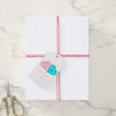 de heer & mevrouw hearts cadeaulabel (Met Touw)