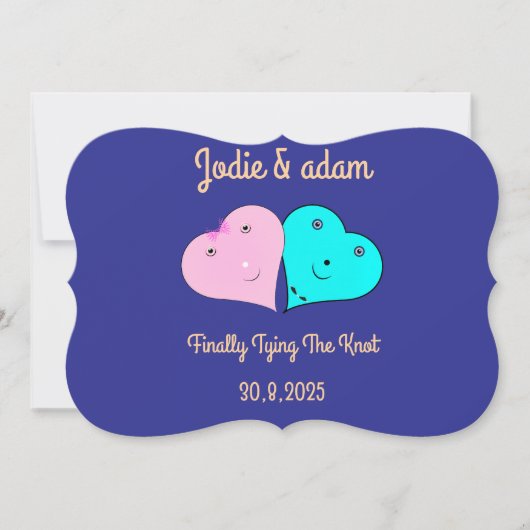 de heer & mevrouw hearts kaart (Voorkant)