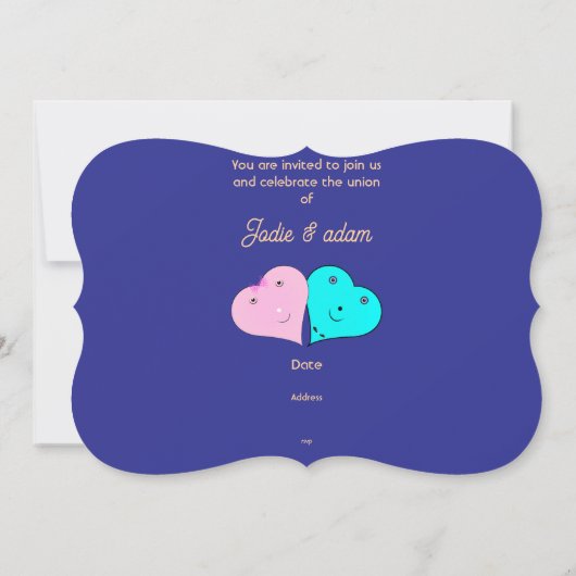 de heer & mevrouw hearts kaart (Achterkant)