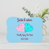 de heer & mevrouw hearts kaart (Staand voorkant)