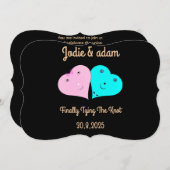 de heer & mevrouw hearts kaart (Voorkant / Achterkant)