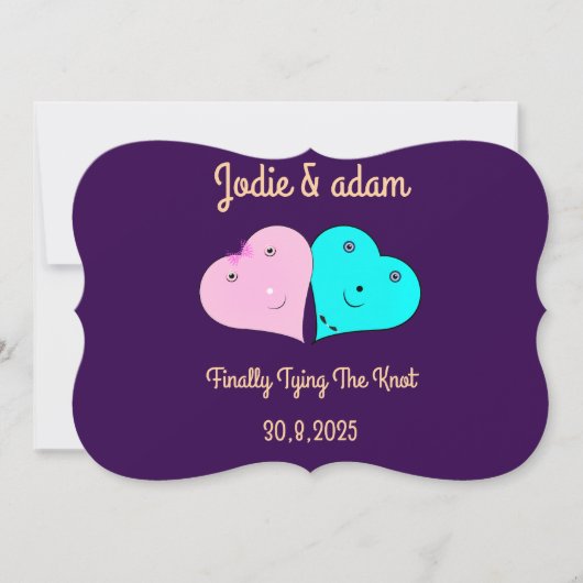 de heer & mevrouw hearts kaart (Voorkant)