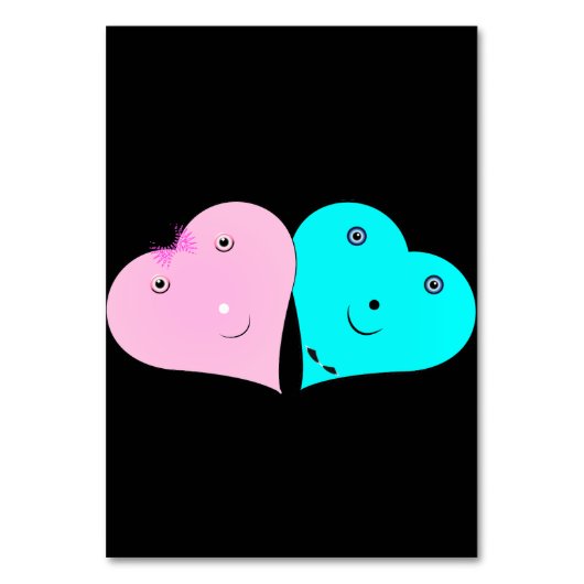 de heer & mevrouw hearts kaart (Achterkant)