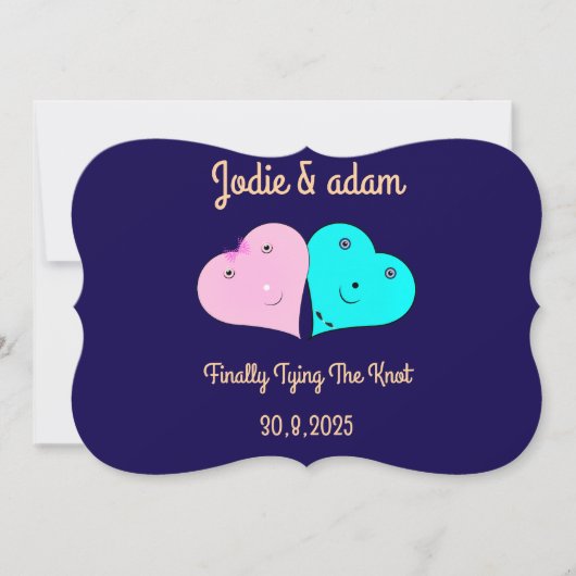 de heer & mevrouw hearts kaart (Voorkant)