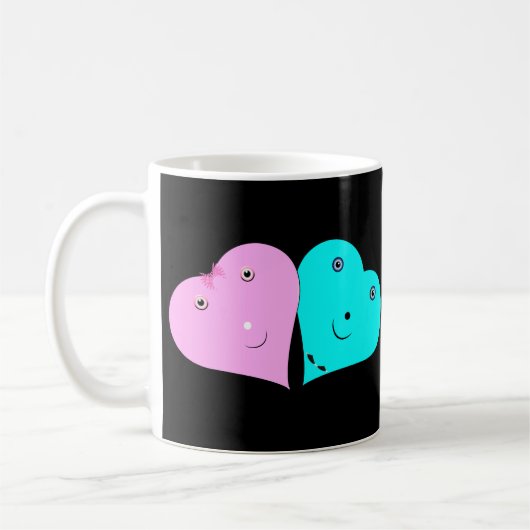 de heer & mevrouw hearts koffiemok (Links)