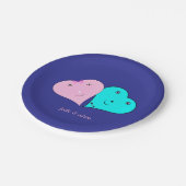 de heer & mevrouw hearts papieren bordje (Gekanteld)