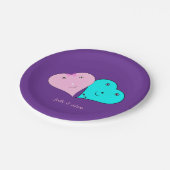 de heer & mevrouw hearts papieren bordje (Gekanteld)