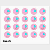 de heer & mevrouw hearts ronde sticker (Vel)