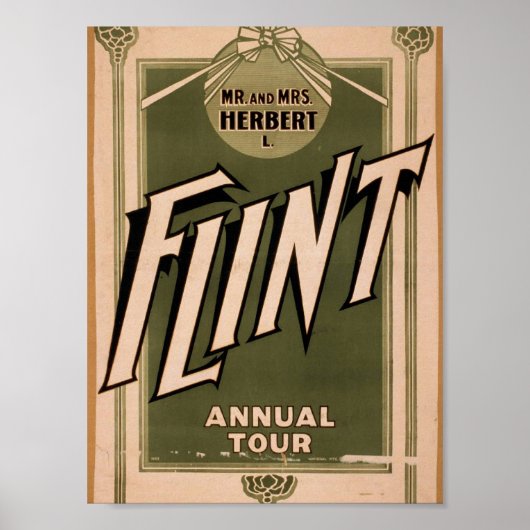 de heer & mevrouw Herbert L. Flint, "Annual Tour" Poster (Voorkant)