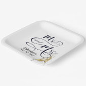 De heer & mevrouw Jubileum Champagne Toast Papieren Bordje (Gebogen)