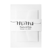 de heer & mevrouw Modern Wedding Invitation Belly  Uitnodigingen Wikkel (Voorkant Voorbeeld)